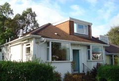 Fascia soffit gutter roofline install to a typical bungalow with extensions front and rear in silverknowes edinburgh