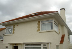 Fascia soffit gutter roofline install to a old style two storey stepped out semi detached property in cammo edinburgh