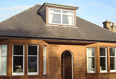 Fascia soffit gutter roofline install period sandstone bungalow with central extension in morningside edinburgh