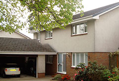 Fascia soffit gutter roofline install to garage extension and two storey dometic property in blackhall edinburgh